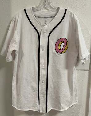 Vintage Odd Future OFWGKTA Stitched 07 Baseball Jersey Size Large Glazed Donut